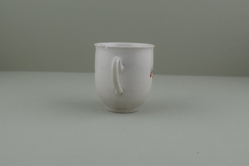 Plymouth Porcelain Hand Painted Polychrome Coffee Cup, C1768-70. d