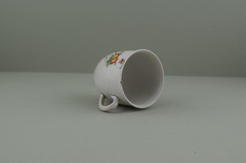 Plymouth Porcelain Hand Painted Polychrome Coffee Cup, C1768-70. h
