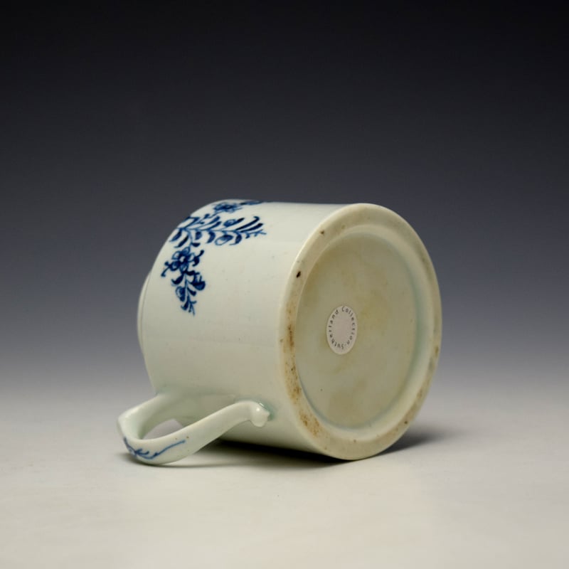 Lowestoft Prunus Root Pattern Mustard Pot c1772 (7)