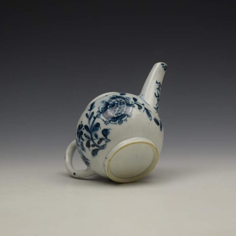 Lowestoft Porcelain Sunflower Pattern Toy Teapot and Cover c1762-63 (10)