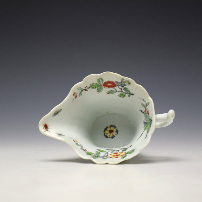 Worcester Bird Pattern Hexagonal Creamer c1753-54 (7)