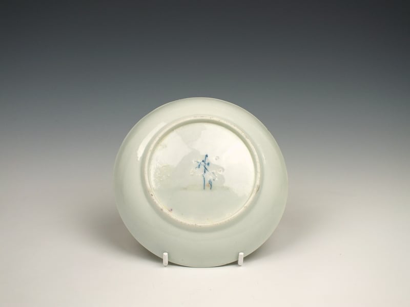 First period Worcester yellow ground tea cup and saucer (9)