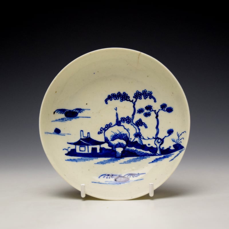 West Pans Cannonball Pattern Saucer c1765-70 Ex Goss Collection