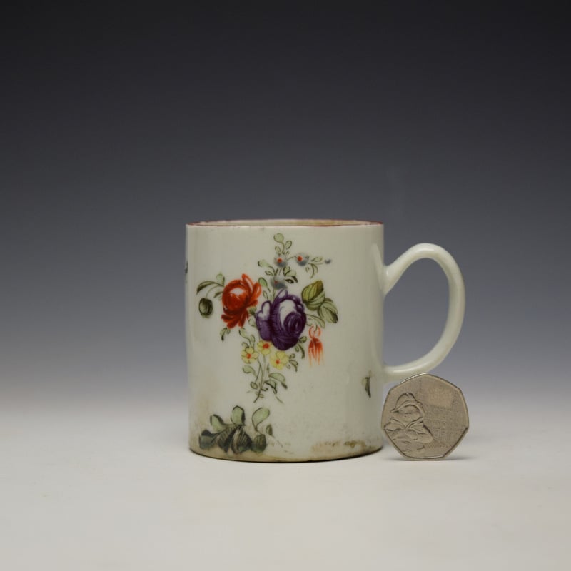 West Pans Floral Pattern Small Mug c1760-70 (2)