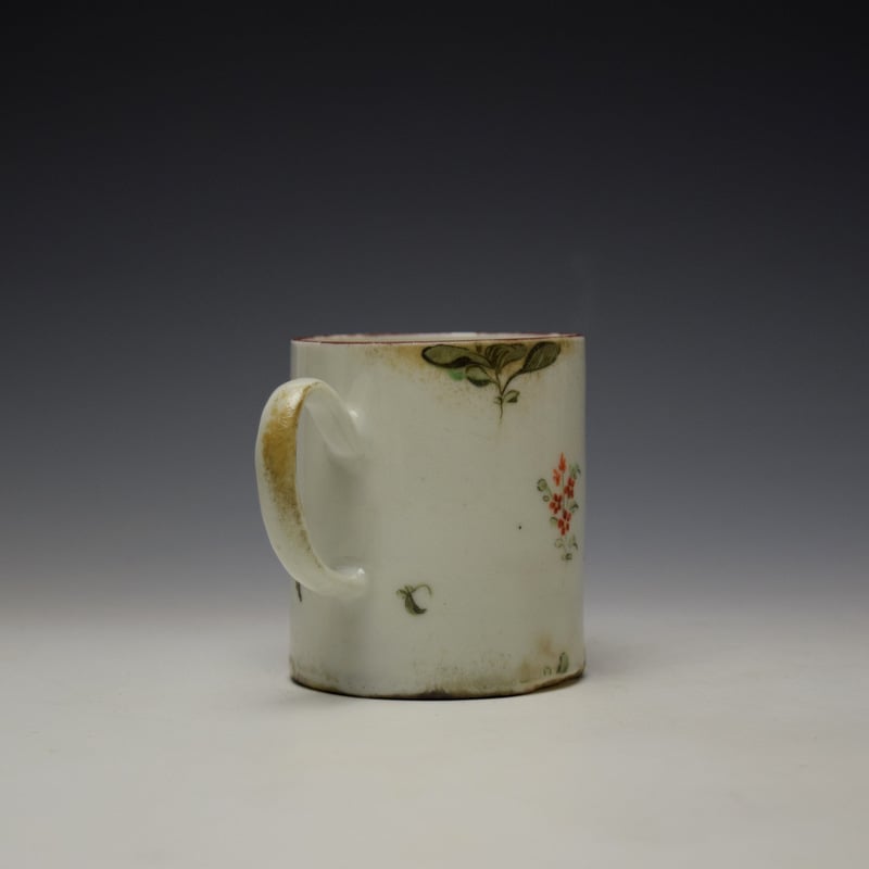 West Pans Floral Pattern Small Mug c1760-70 (5)
