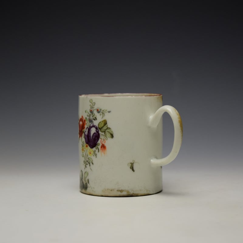 West Pans Floral Pattern Small Mug c1760-70 (6)