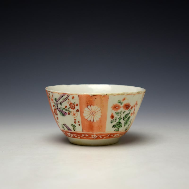West Pans Scarlett Japan Pattern Teabowl and Saucer c1760-77 (2)