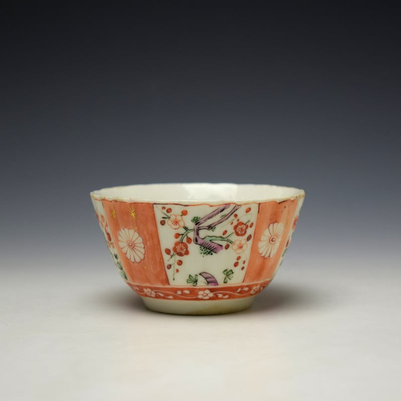 West Pans Scarlett Japan Pattern Teabowl and Saucer c1760-77 (3)