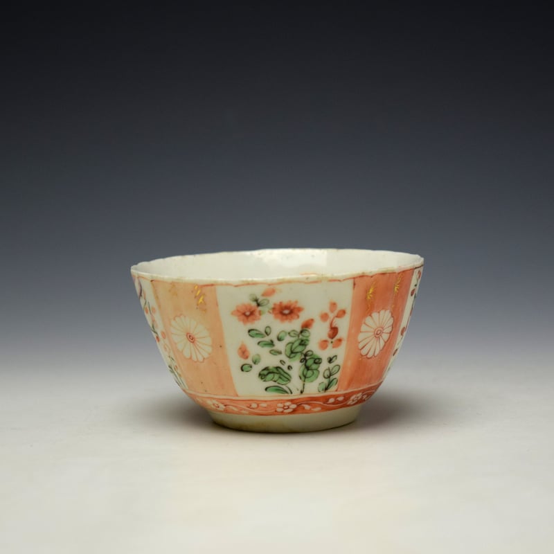 West Pans Scarlett Japan Pattern Teabowl and Saucer c1760-77 (5)