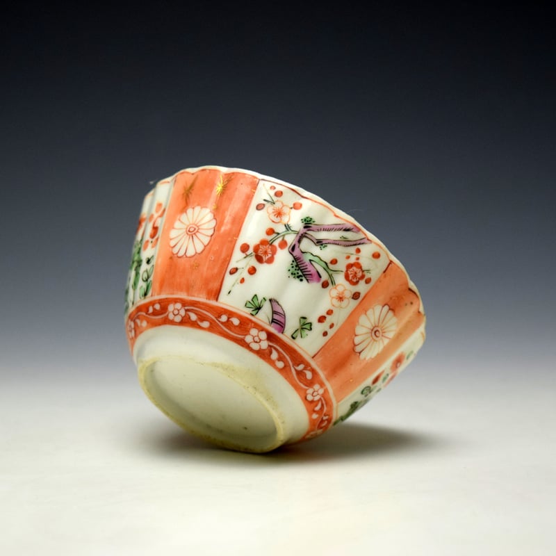 West Pans Scarlett Japan Pattern Teabowl and Saucer c1760-77 (8)