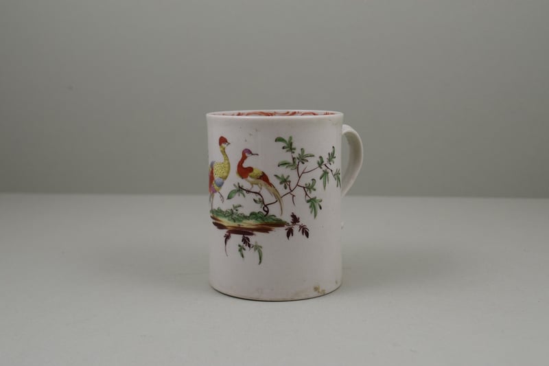 William Reid Exotic Bird Pattern Mug, C1756-58.