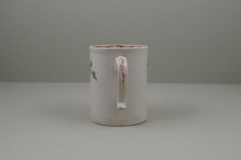 Liverpool Porcelain William Reid Exotic Bird Bird Pattern Mug, C1756-58 (6)