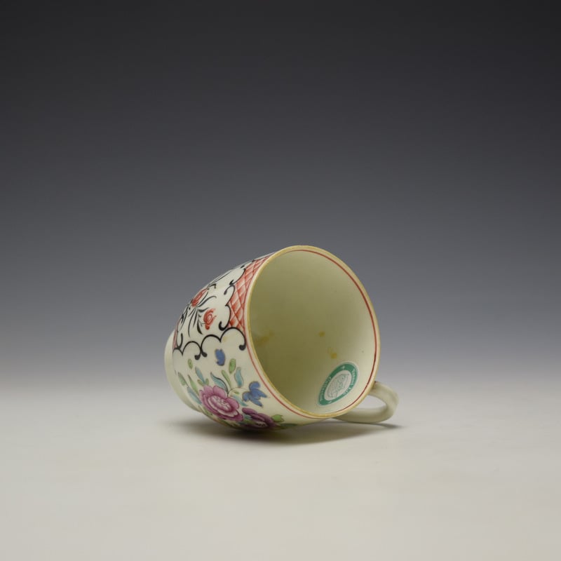 Worcester Flowers Within Panels Pattern Coffee Cup c1770-80 (7)