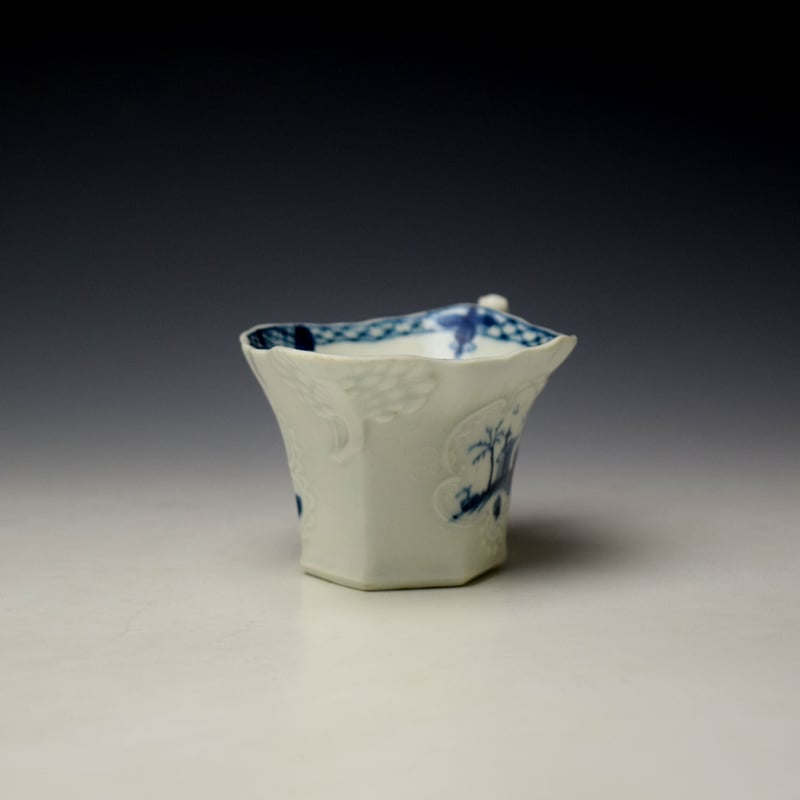 Worcester Bare Tree Pagoda Pattern Creamer c1760 (3)