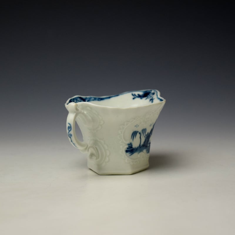 Worcester Bare Tree Pagoda Pattern Creamer c1760 (6)