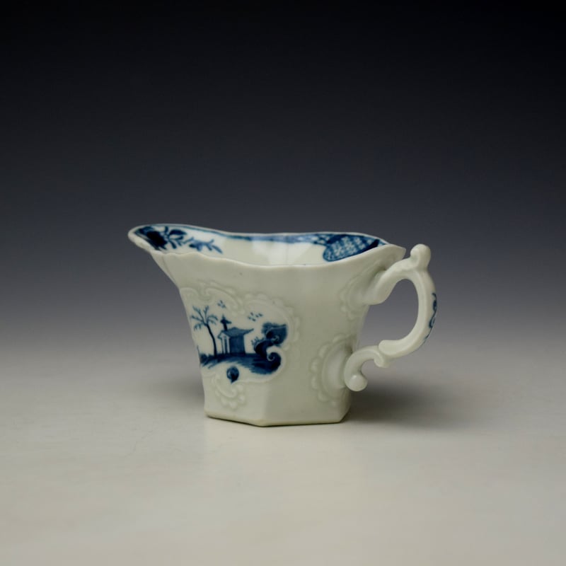 Worcester Bare Tree Pagoda Pattern Creamer c1760 (7)