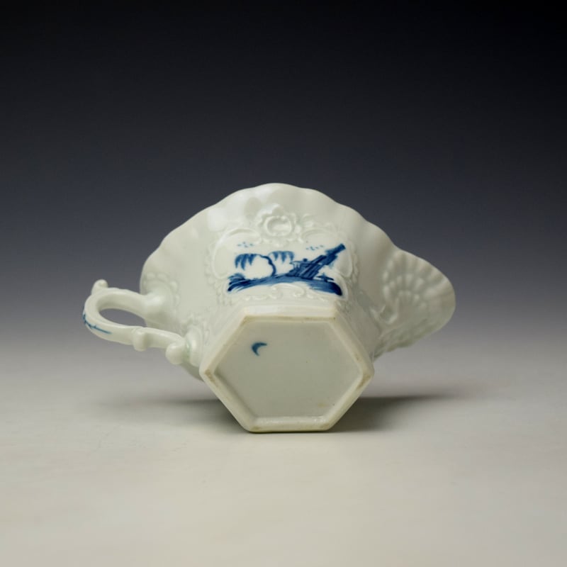 Worcester Bare Tree Pagoda Pattern Creamer c1760 (9)