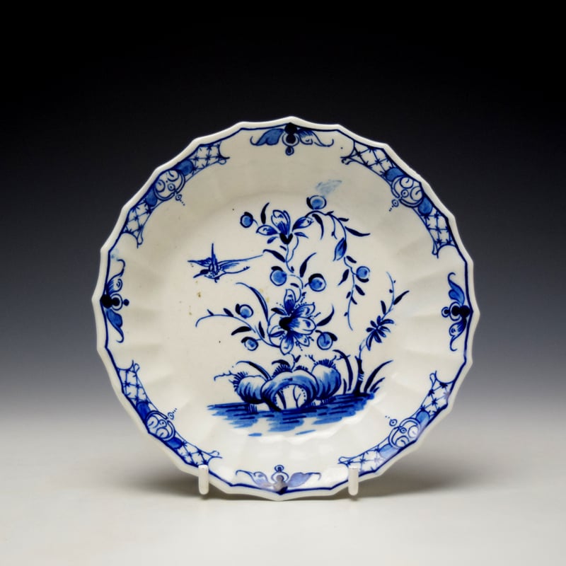 Worcester Hollow Rock Lilly Pattern Saucer c1775