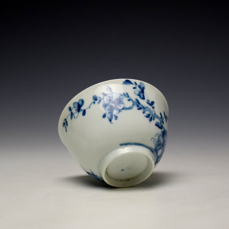 Worcester Warbler Pattern Teabowl and Saucer c1754-60 (7)