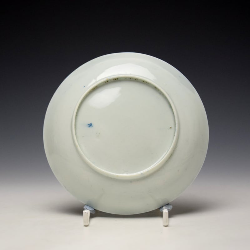 Worcester Warbler Pattern Teabowl and Saucer c1754-60 (9)